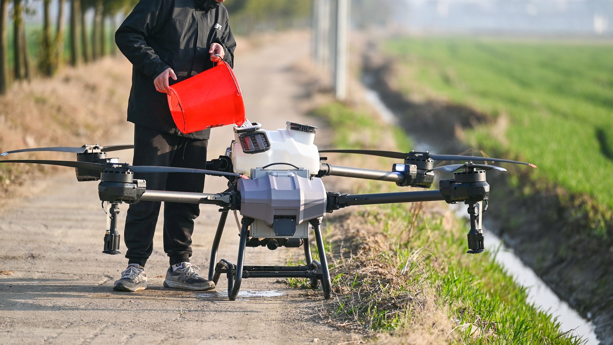 Agricultural drone operation